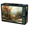 Dtoys - Albert Bredow - Romantic Winter Landscape - 1000 Piece Jigsaw Puzzle New