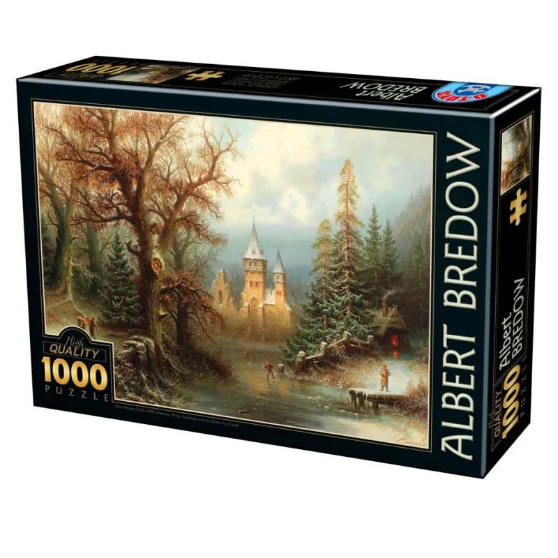 Dtoys - Albert Bredow - Romantic Winter Landscape - 1000 Piece Jigsaw Puzzle New