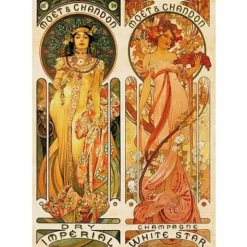 Dtoys - Alphonse Mucha : Moet and Chandon, Cremant Imperial - 1000 Piece Jigsaw Puzzle Best