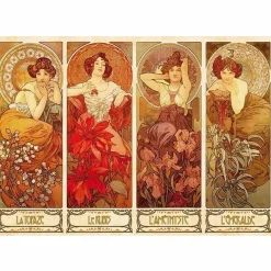 Dtoys - Alphonse Mucha : Precious Stones - 1000 Piece Jigsaw Puzzle Online