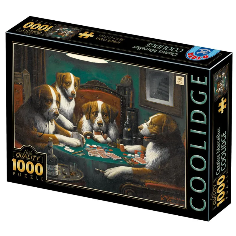 Dtoys - Cassius Marcellus Coolidge - Poker Game - 1000 Piece Jigsaw Puzzle New