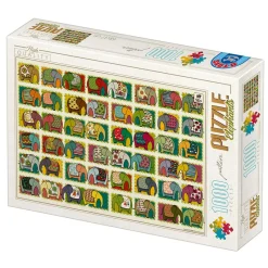 Dtoys - David Katai Eszter : Pattern Elephants - 1000 Piece Jigsaw Puzzle Outlet