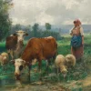 Dtoys - Julien Dupré: A Shepherdess with her Flock - 1000 Piece Jigsaw Puzzle Fashion