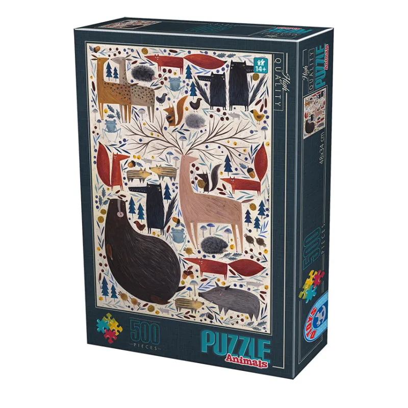 Dtoys - Kürti - Wild Animals - 500 Piece Jigsaw Puzzle Fashion