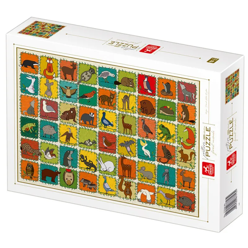 Dtoys - Pattern Forest Animals - 1000 Piece Jigsaw Puzzle New