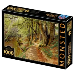 Dtoys - Peder Mørk Mønsted - A Spring Day in the Woods with Fresh-Blown Beeches and Anemones - 1000 Piece Jigsaw Puzzle Online