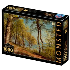 Dtoys - Peder Mørk Mønsted - Birch Trees at a Coast - 1000 Piece Jigsaw Puzzle Hot