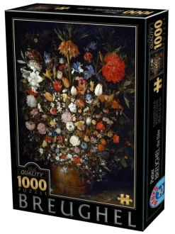Dtoys - Pieter Brueghel - Flowers in a Wooden Vessel - 1000 Piece Jigsaw Puzzle New
