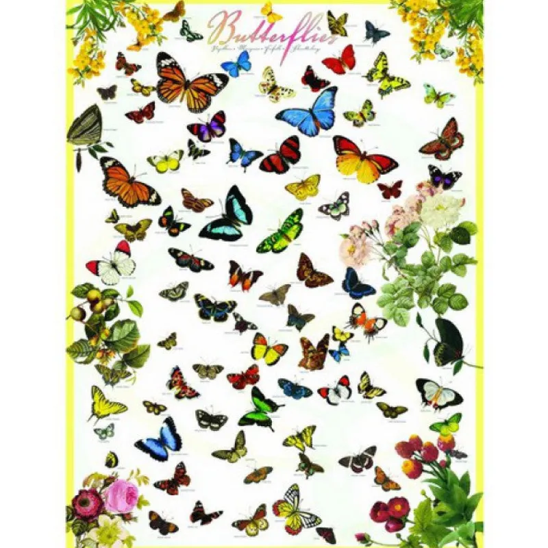 Eurographics - 1000 Pieces - Butterflies - 1000 Piece Jigsaw Puzzle Sale