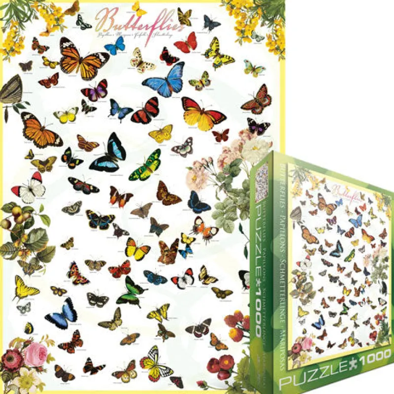Eurographics - 1000 Pieces - Butterflies - 1000 Piece Jigsaw Puzzle Sale