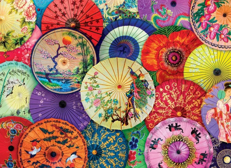 Eurographics - Asian Oil Paper Umbrellas - 1000 Piece Jigsaw Puzzles New