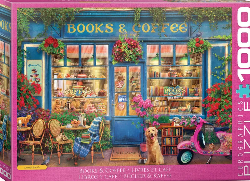 Eurographics - Books & Coffee- 1000 Piece Jigsaw Puzzle Fashion