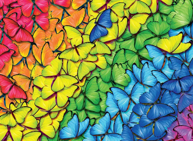 Eurographics - Butterfly Rainbow - 1000 Piece Jigsaw Puzzle Online