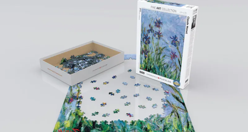 Eurographics - Claude Monet: Irises (Detail) - 1000 piece jigsaw puzzle Clearance