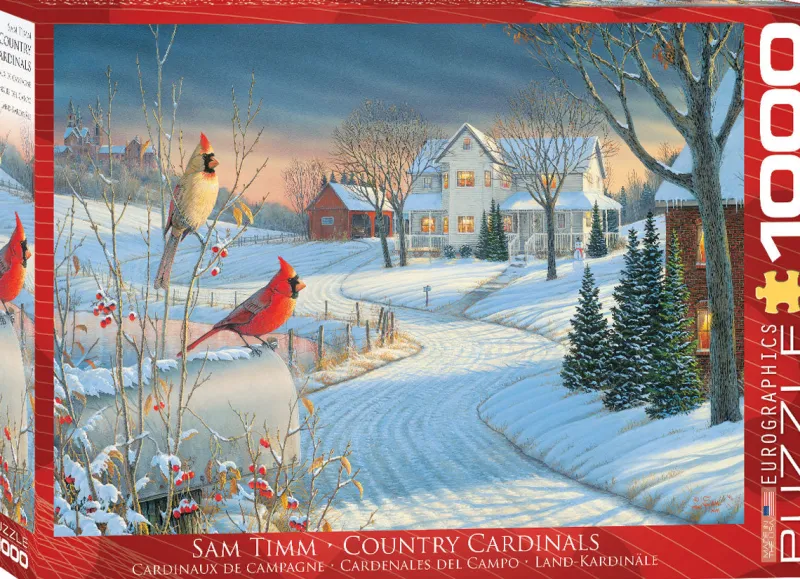 Eurographics - Country Cardinals by Sam Timm - 1000 Piece Jigsaw Puzzle Discount