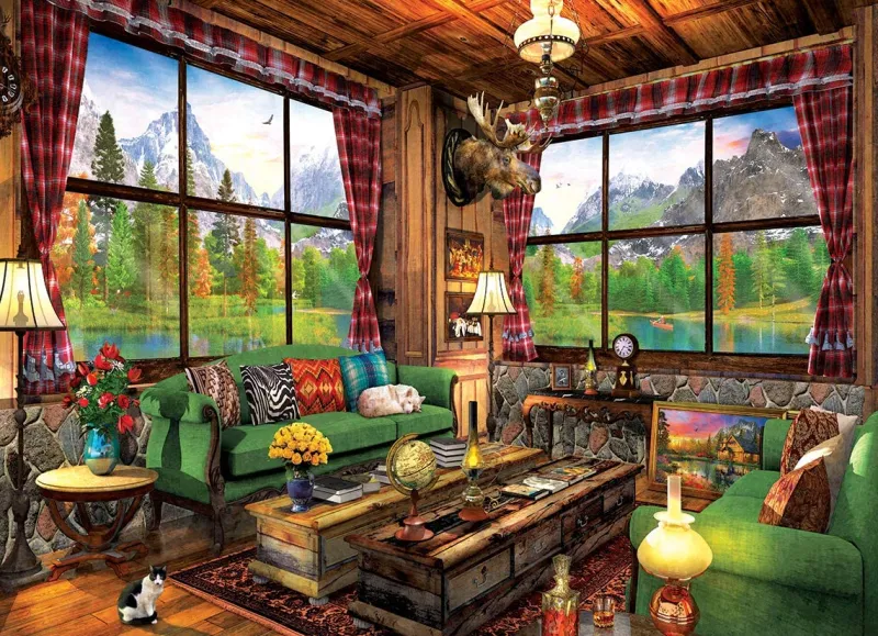 Eurographics - Cozy Cabin by Dominic Davison - 1000 Piece Jigsaw Puzzle Fashion