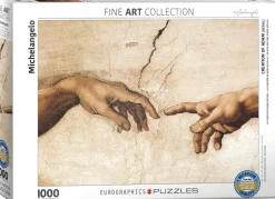 Eurographics - Creation of Adam (Detail) by Michelangelo - 1000 piece jigsaw puzzle New