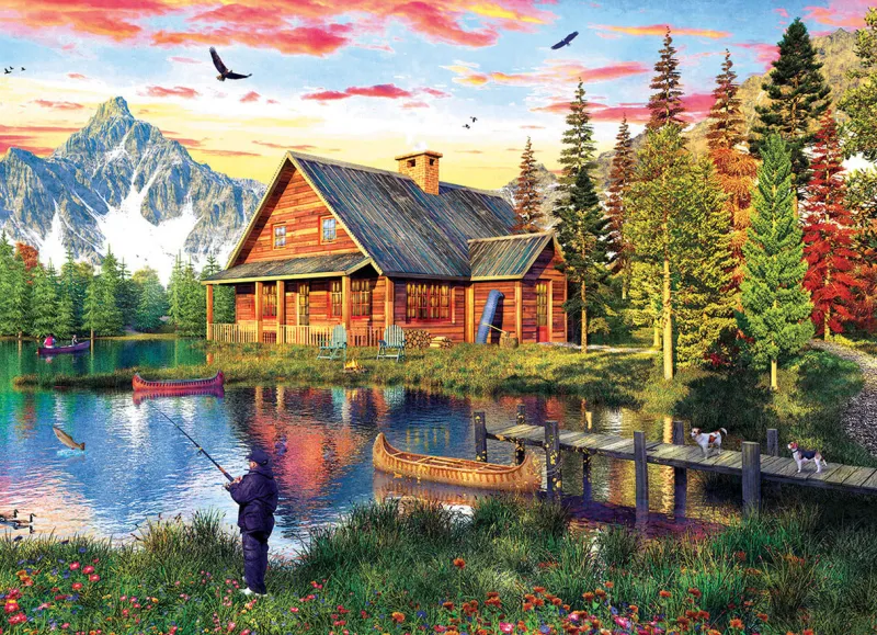 Eurographics - Dominic Davison - The Fishing Cabin - 1000 piece jigsaw puzzle Sale