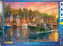 Eurographics - Dominic Davison - Harbor Sunset - 1000 piece jigsaw puzzle Online