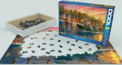 Eurographics - Dominic Davison - Harbor Sunset - 1000 piece jigsaw puzzle Online