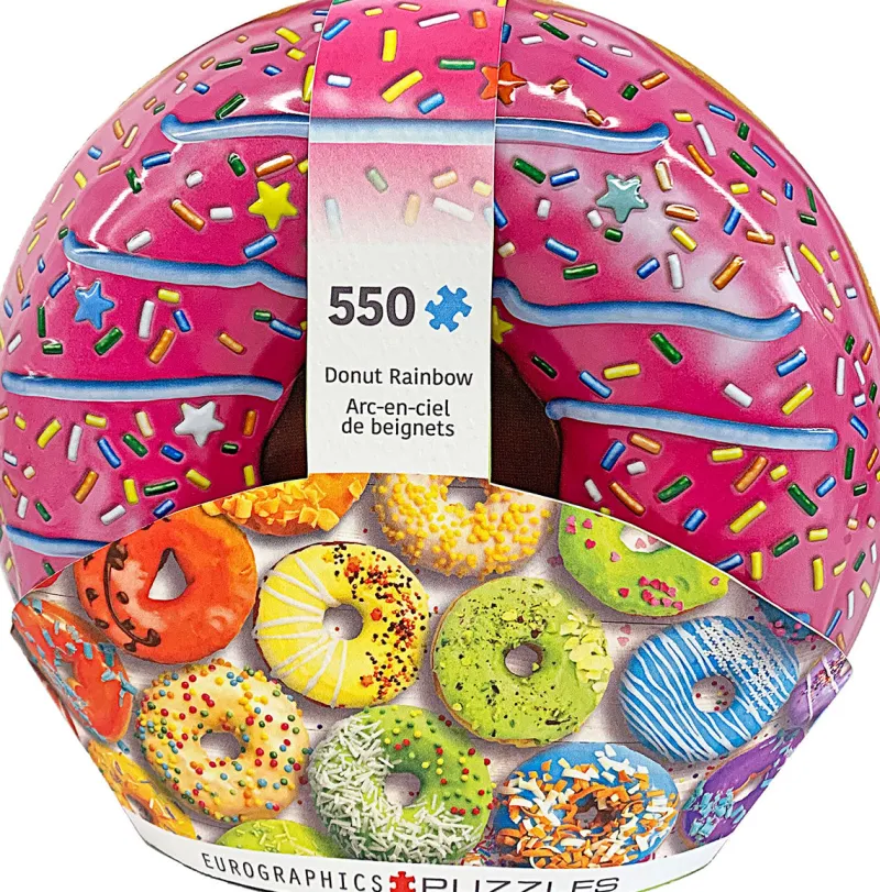 Eurographics - Donut Rainbow Shaped Tin - 550 (Tin) pieces Hot