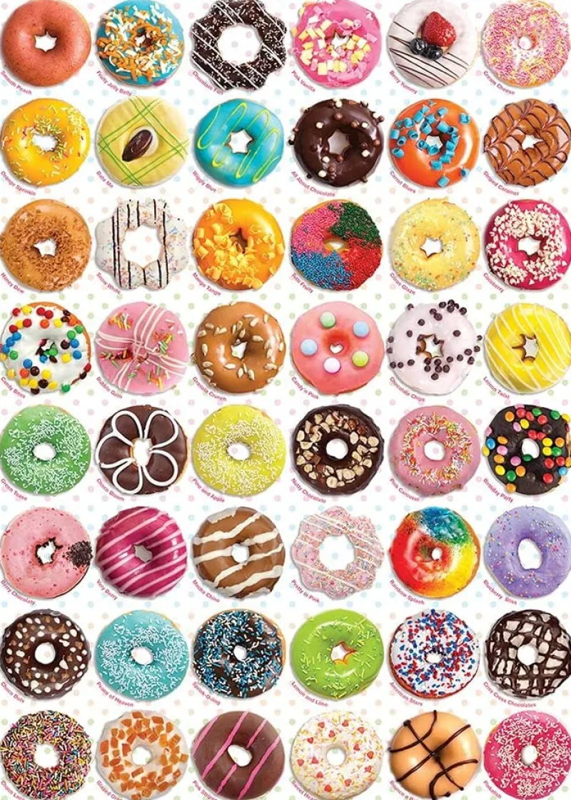 Eurographics - Donuts Tops - 1000 Piece Jigsaw Puzzle Outlet