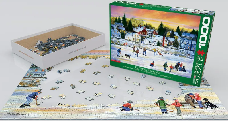 Eurographics - Evening Skating - 1000 Piece Jigsaw Puzzle Discount