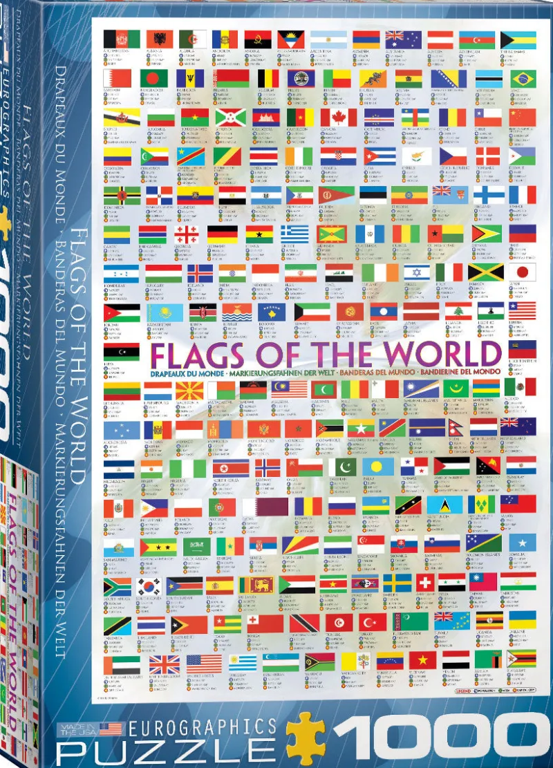 Eurographics - Flags of the World - 1000 Piece Jigsaw Puzzle Online