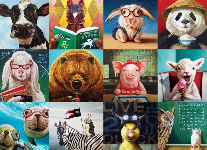 Eurographics - Funny Animals by L.Hefferna - 1000 Piece Jigsaw Puzzle Outlet