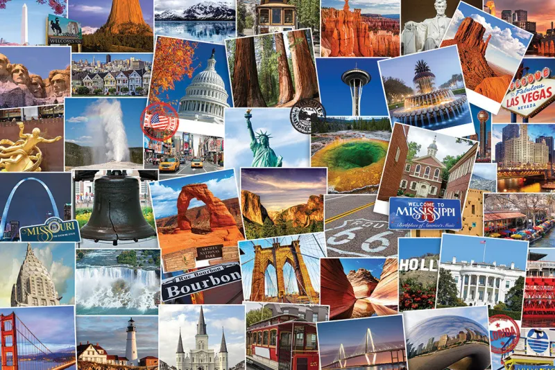 Eurographics - Globetrotter USA - 1000 piece jigsaw puzzle Clearance