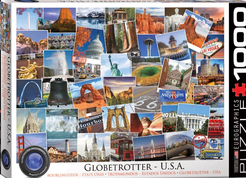 Eurographics - Globetrotter USA - 1000 piece jigsaw puzzle Clearance