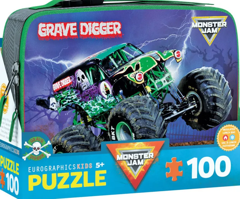 Eurographics - Grave Digger Monster Jam Lunch Bag - 100 (Lunch Bag) pieces New