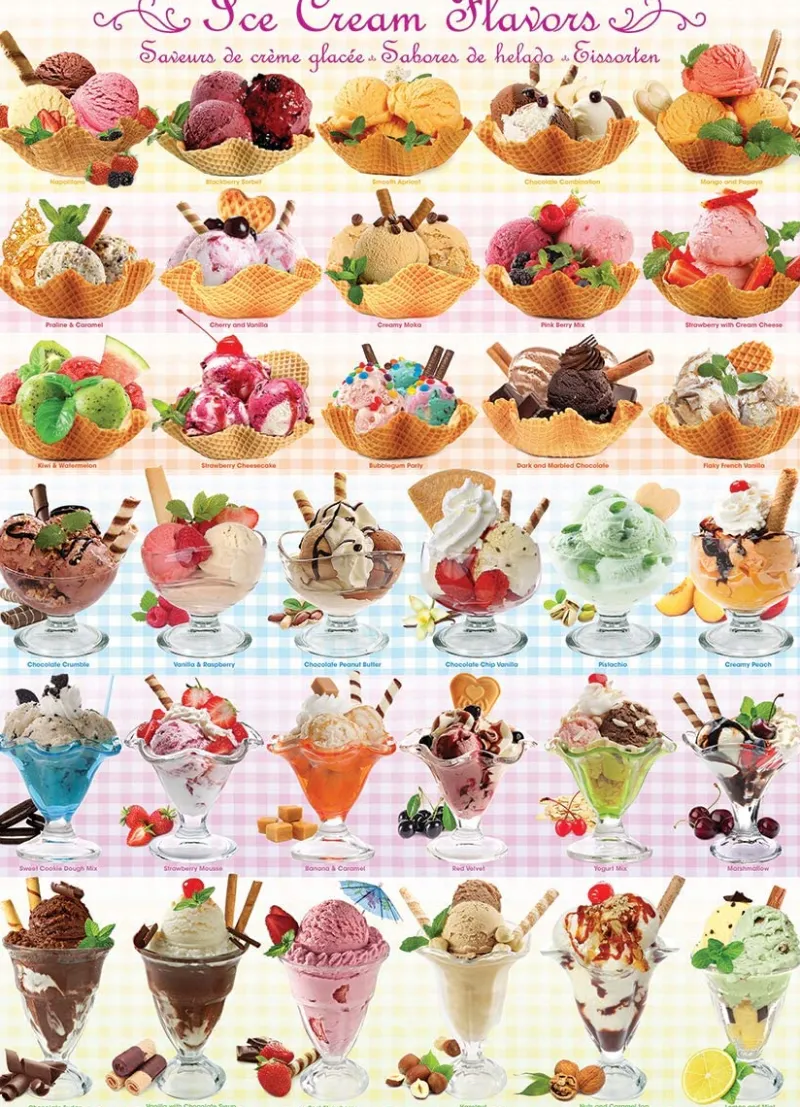 Eurographics - Ice Cream Flavours - 1000 Piece Jigsaw Puzzle Discount