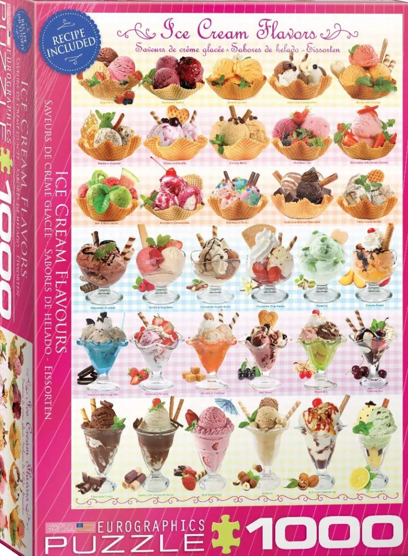 Eurographics - Ice Cream Flavours - 1000 Piece Jigsaw Puzzle Discount