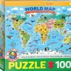Eurographics - Illustrated Map of the World - 100 pieces Online