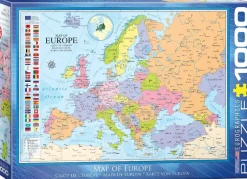 Eurographics - Map of Europe - 1000 piece jigsaw puzzle New