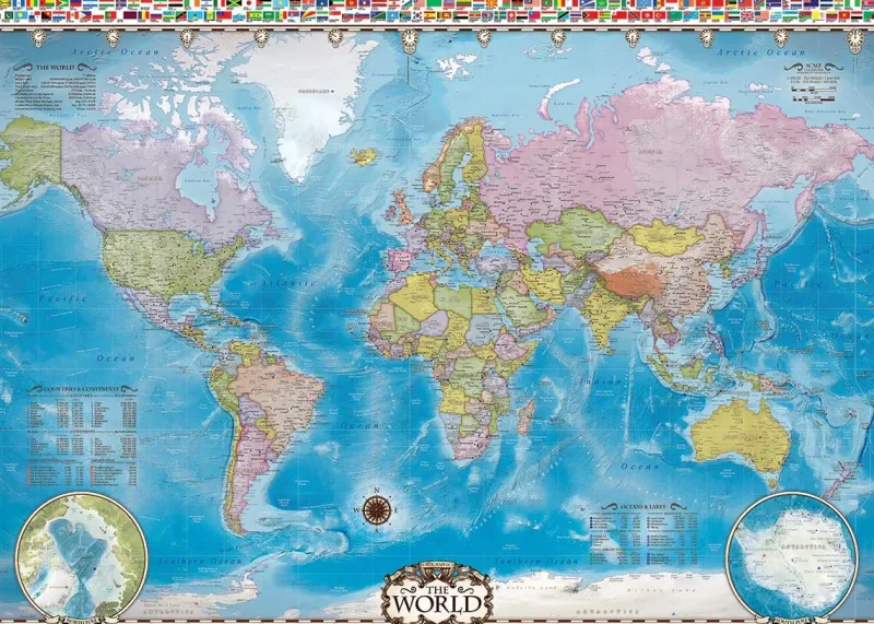 Eurographics - Map of the World - 1000 Piece Jigsaw Puzzle Best