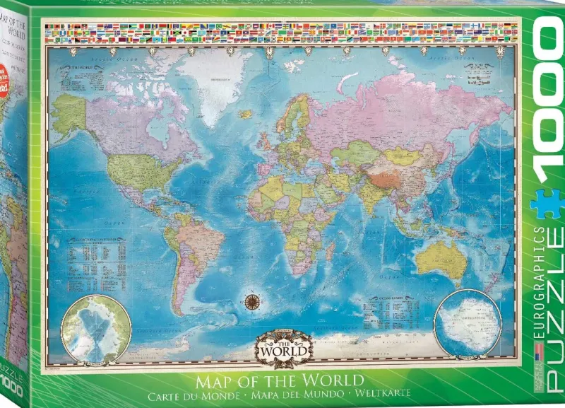 Eurographics - Map of the World - 1000 Piece Jigsaw Puzzle Best
