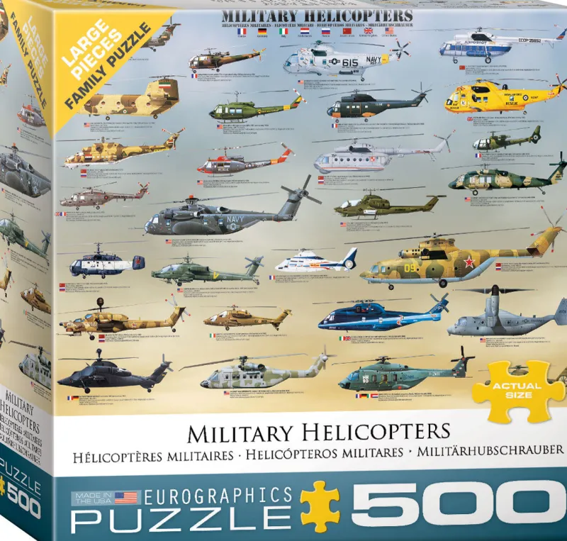 Eurographics 8500-0088 Military Helicopters 500 Piece Jigsaw Puzzle Clearance