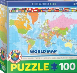 Eurographics - Modern Map of the World - 100 pieces Sale