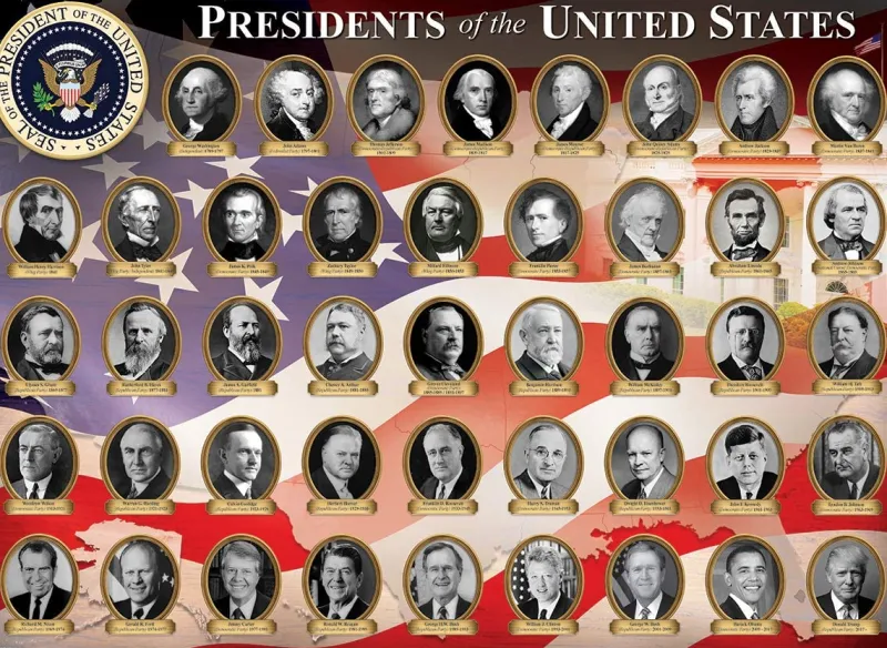Eurographics - Presidents of the USA - 1000 Piece Jigsaw Puzzle Hot