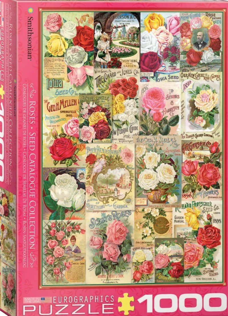 Eurographics - Roses Seed Catalogue Collection - 1000 Piece Jigsaw Puzzle Clearance