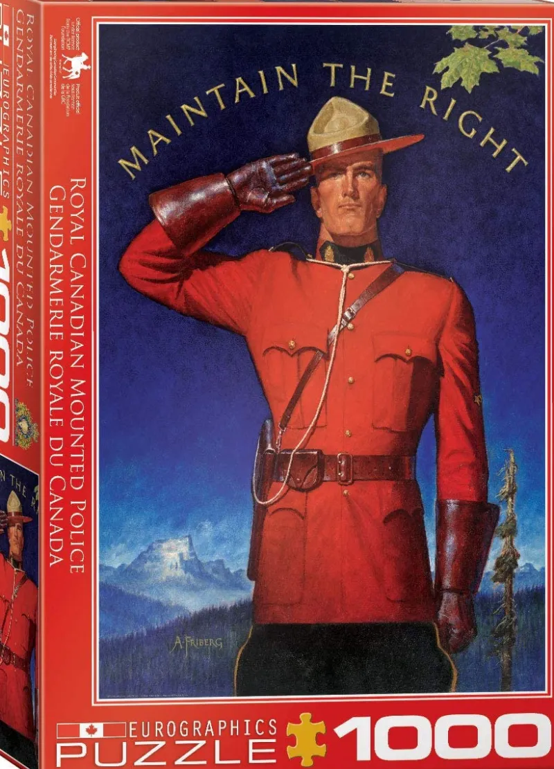 Eurographics 6000-0972 Royal Canadian Mounted Police - Maintain the Right - 1000 Piece Jigsaw Puzzle New