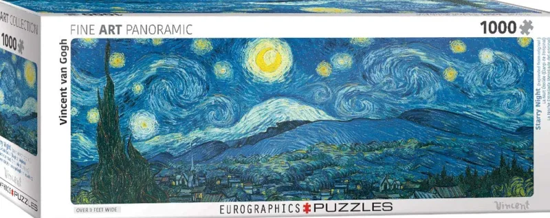 Eurographics - Starry Night Panorama (Expanded from original) by Vincent van Gogh - 1000 Piece Jigsaw Puzzle Discount