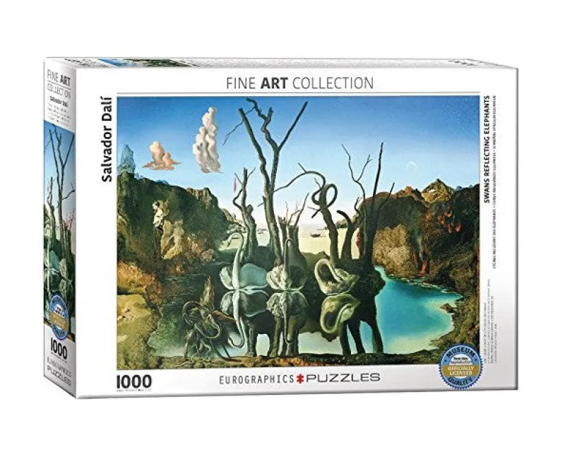 Eurographics - Swans Reflecting Elephants by Salvador Dalí - 1000 piece jigsaw puzzle New