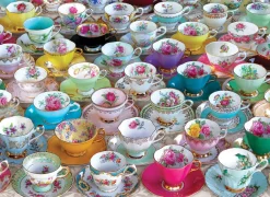 Eurographics - Tea Cup Collection - 1000 Piece Jigsaw Puzzle Discount