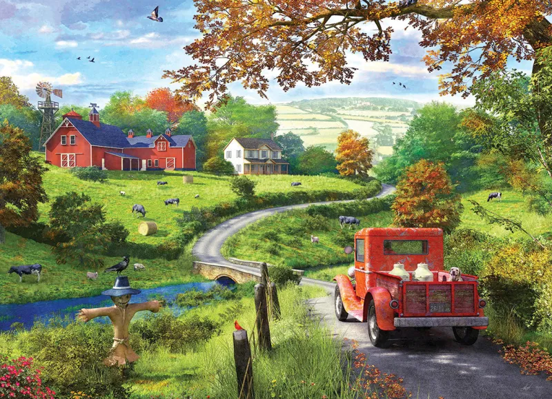 Eurographics - The Country Drive by Dominic Davison - 1000 Piece Jigsaw Puzzle Clearance