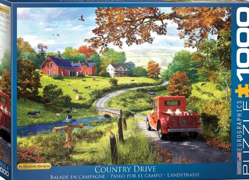 Eurographics - The Country Drive by Dominic Davison - 1000 Piece Jigsaw Puzzle Clearance