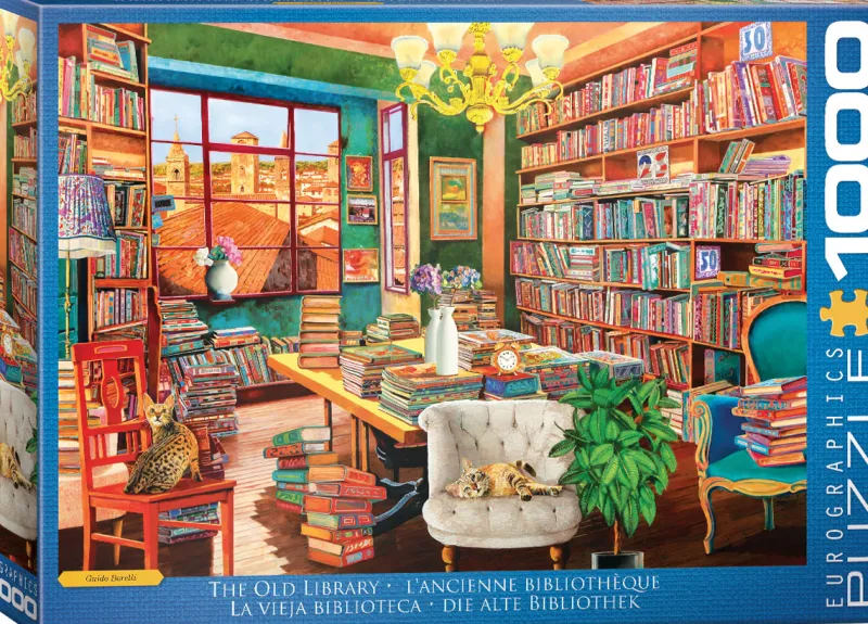 Eurographics - The Old Library - 1000 Piece Jigsaw Puzzle Online