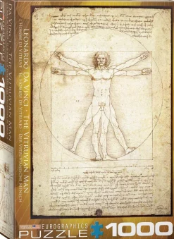 Eurographics - The Vitruvian Man by Leonardo da Vinci - 1000 Piece Jigsaw Puzzles Best